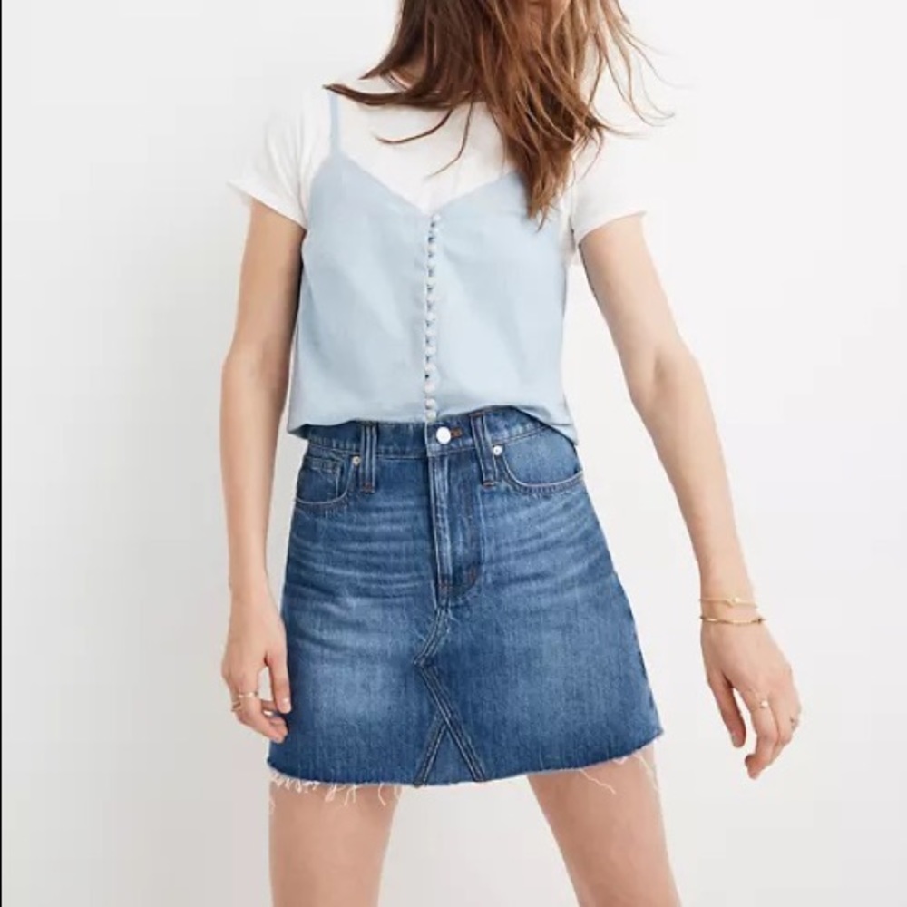 Madewell Rigid Denim A-Line Skirt